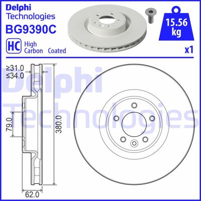 BG9390C DELPHI Тормозной диск