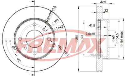 BD7101 FREMAX Тормозной диск