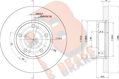 78RBD28801 R BRAKE Тормозной диск