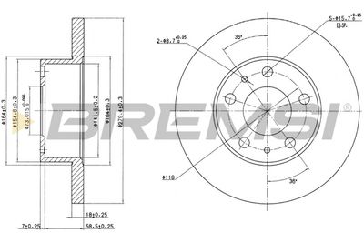 CD6758S BREMSI Тормозной диск