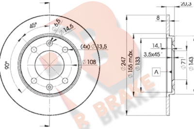 78RBD24699 R BRAKE Тормозной диск