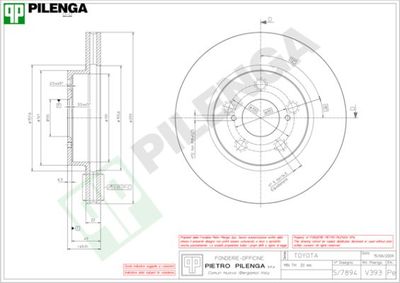 V393 PILENGA Тормозной диск