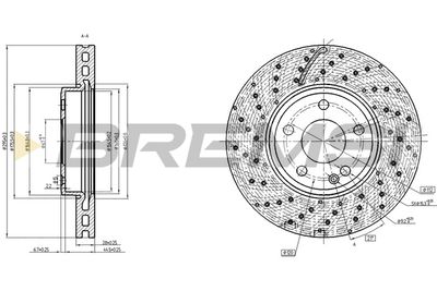 CD8464V BREMSI Тормозной диск