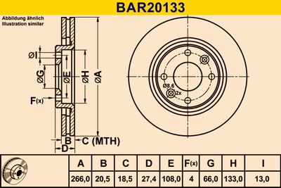 BAR20133 BARUM Тормозной диск