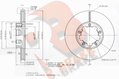 78RBD20025 R BRAKE Тормозной диск