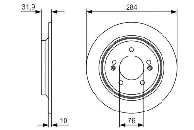 0986479V09 BOSCH Тормозной диск