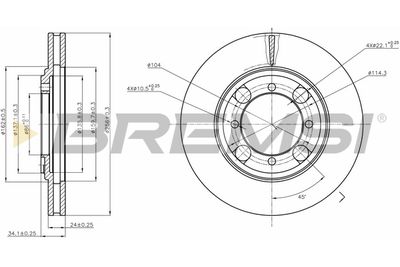 CD6691V BREMSI Тормозной диск