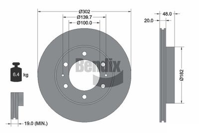 BDS2066 BENDIX Braking Тормозной диск