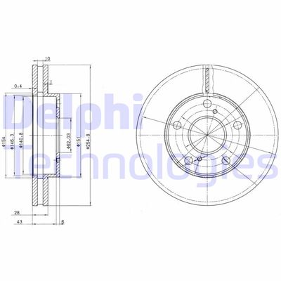 BG3177 DELPHI Тормозной диск