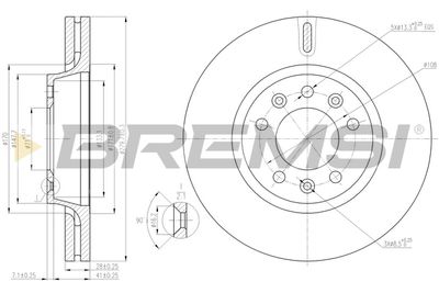 CD7601V BREMSI Тормозной диск