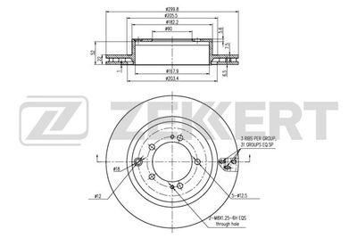 BS6216 ZEKKERT Тормозной диск