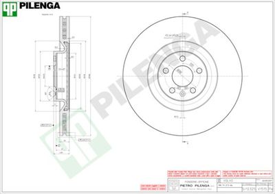 V1515 PILENGA Тормозной диск