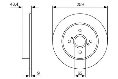 0986479V07 BOSCH Тормозной диск