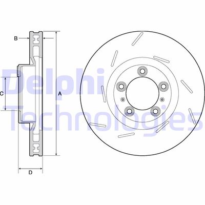 BG9128C DELPHI Тормозной диск