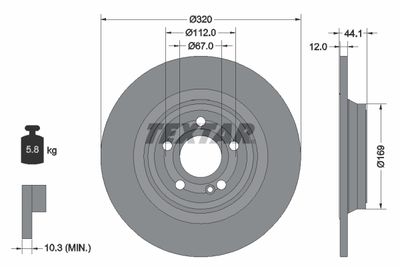 92324303 TEXTAR Тормозной диск