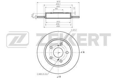 BS5419B ZEKKERT Тормозной диск