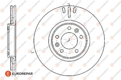 1667857380 EUROREPAR Тормозной диск