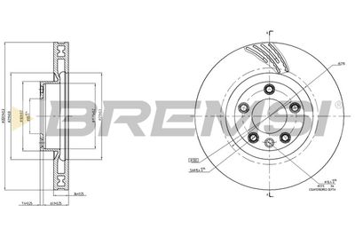 CD8019VRD BREMSI Тормозной диск