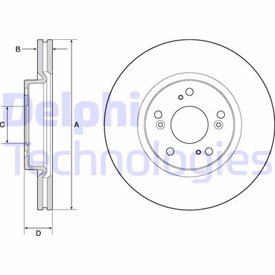 BG4698C DELPHI Тормозной диск