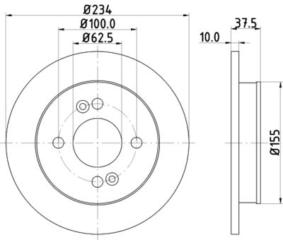 MDC1726 MINTEX Тормозной диск