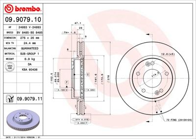 09907910 BREMBO Тормозной диск