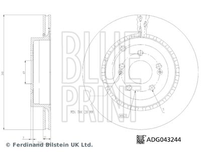 ADG043244 BLUE PRINT Тормозной диск