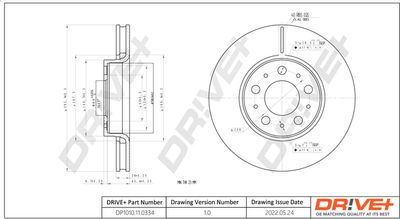 DP1010110334 Dr!ve+ Тормозной диск