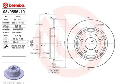 08955610 BREMBO Тормозной диск