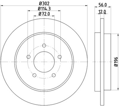 8DD355116271 HELLA PAGID Тормозной диск