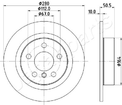 DP0105 JAPANPARTS Тормозной диск