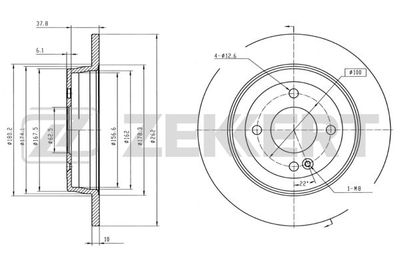 BS5275 ZEKKERT Тормозной диск