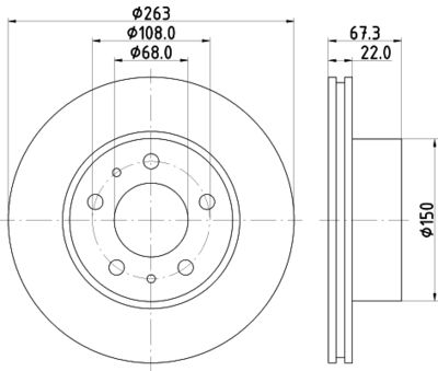 8DD355100341 HELLA Тормозной диск