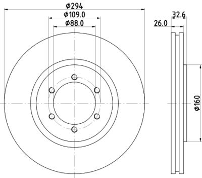 8DD355114121 HELLA Тормозной диск