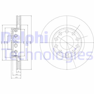 BG4058 DELPHI Тормозной диск