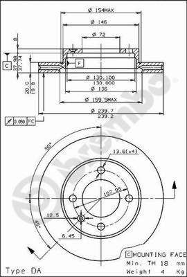 BS7881 BRECO Тормозной диск