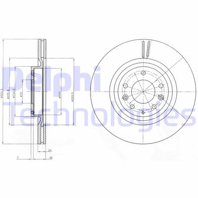 BG4028 DELPHI Тормозной диск