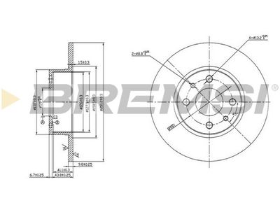 CD6066S BREMSI Тормозной диск