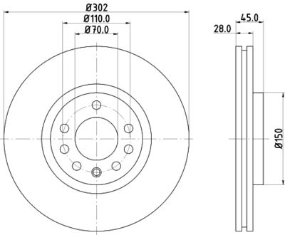 MDC1557 MINTEX Тормозной диск