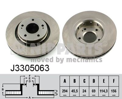 J3305063 NIPPARTS Тормозной диск