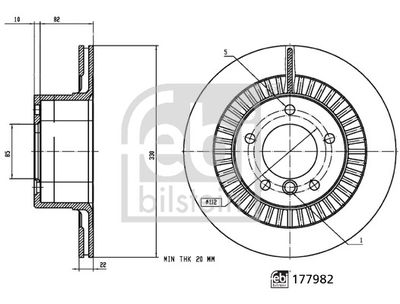 177982 FEBI BILSTEIN Тормозной диск