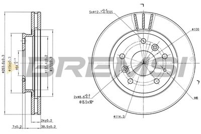 CD6395V BREMSI Тормозной диск