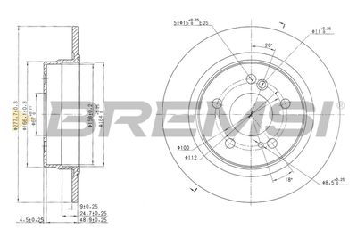 CD6224S BREMSI Тормозной диск