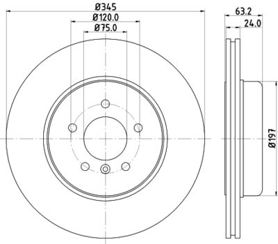 8DD355119341 HELLA PAGID Тормозной диск