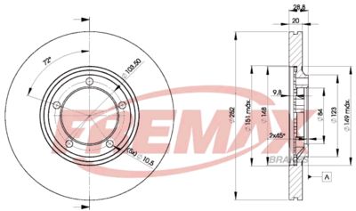 BD0100 FREMAX Тормозной диск