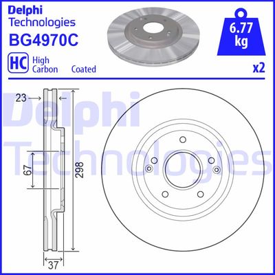 BG4970C DELPHI Тормозной диск