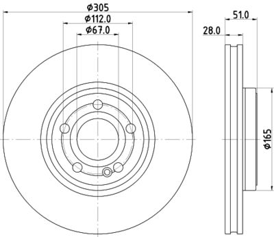 8DD355133371 HELLA PAGID Тормозной диск