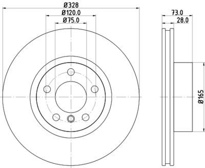 8DD355119531 HELLA PAGID Тормозной диск