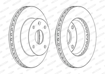 DDF1257C FERODO Тормозной диск