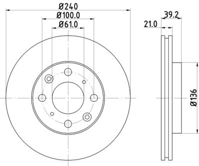 8DD355108151 HELLA Тормозной диск