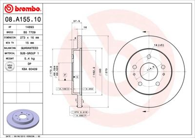 BS7709 BRECO Тормозной диск